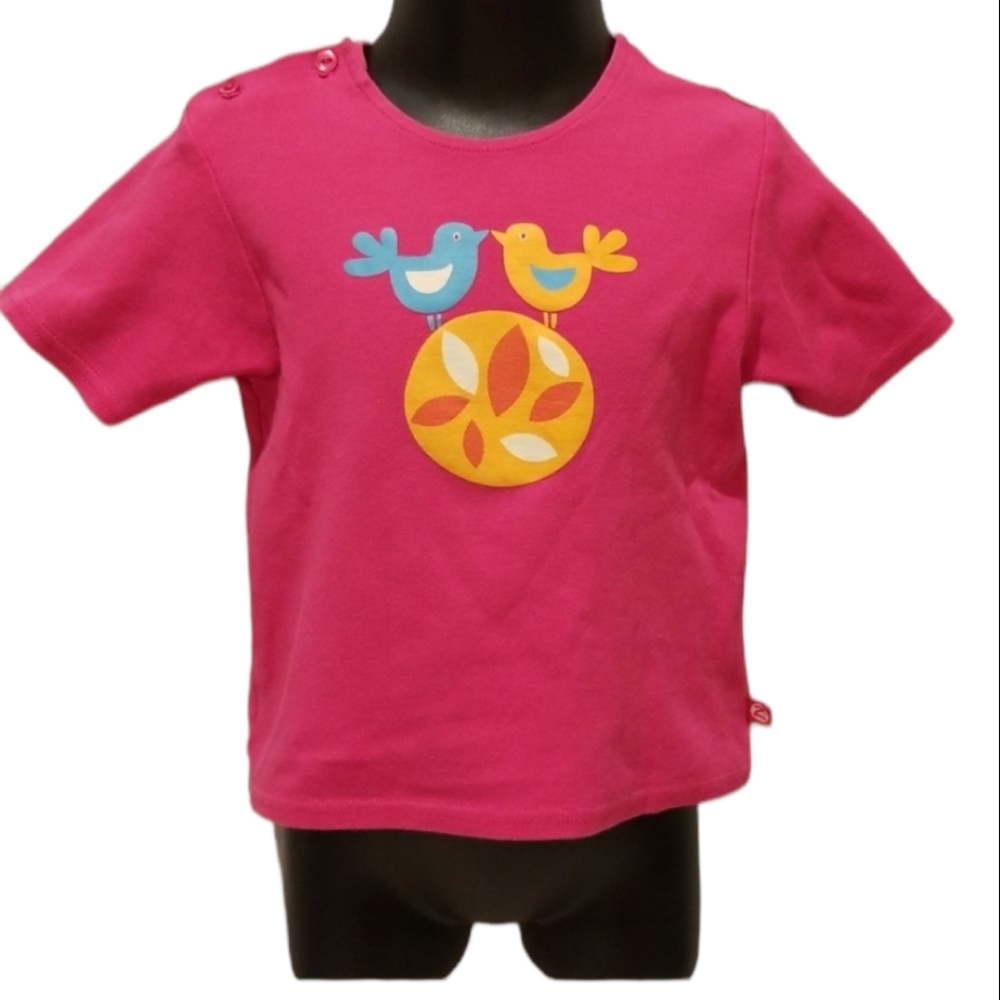 Zutano Bird Pink Short Sleeve T-Shirt